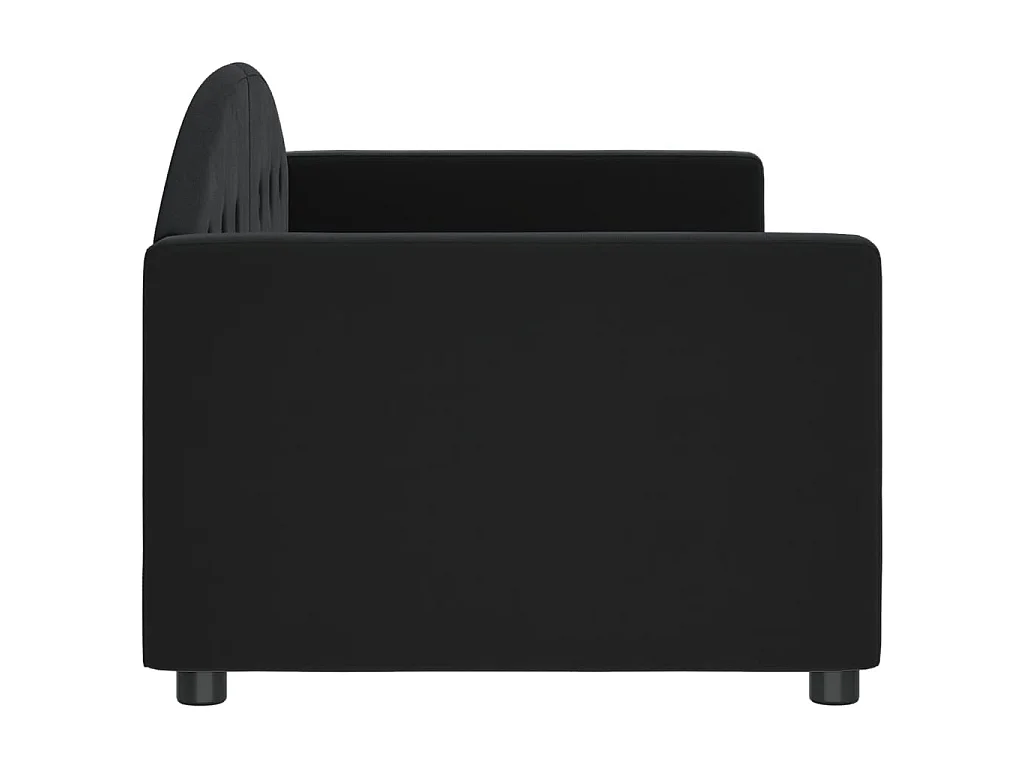 Lit-80x200 cm de repos noir velours EGGB58208