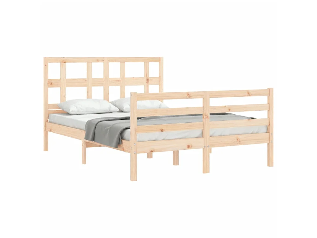 Lit-120x200 cm avec tête de lit bois massif EGGB13535