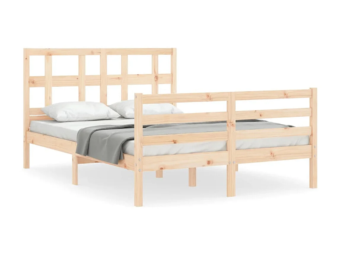 Lit-120x200 cm avec tête de lit bois massif EGGB13535