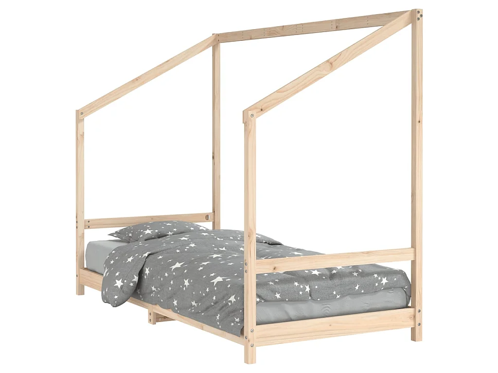 Cama infantil 90x190 cm madeira de pinho maciça PT544031