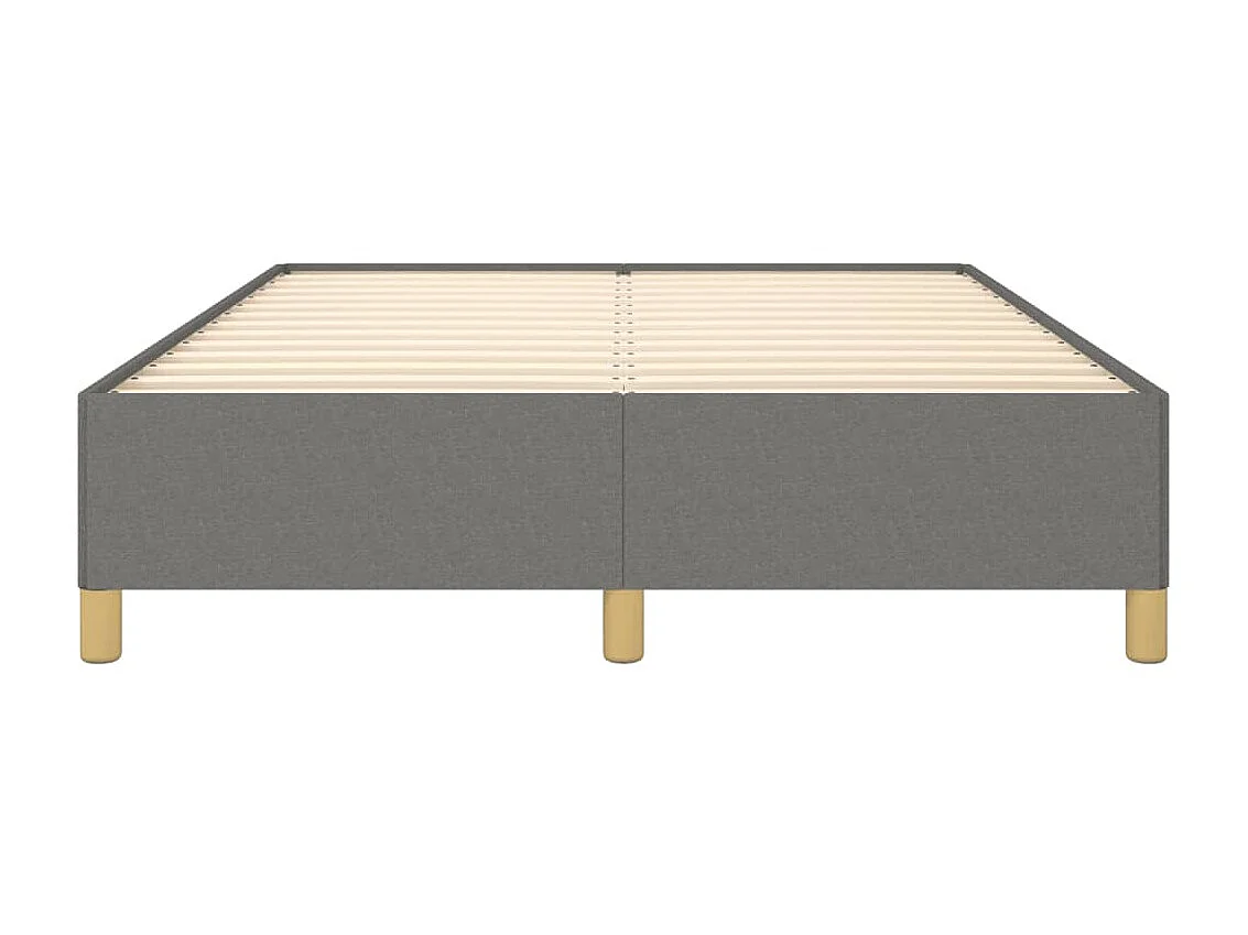 Lit-140x190 cm Gris foncé Tissu EGGB89516