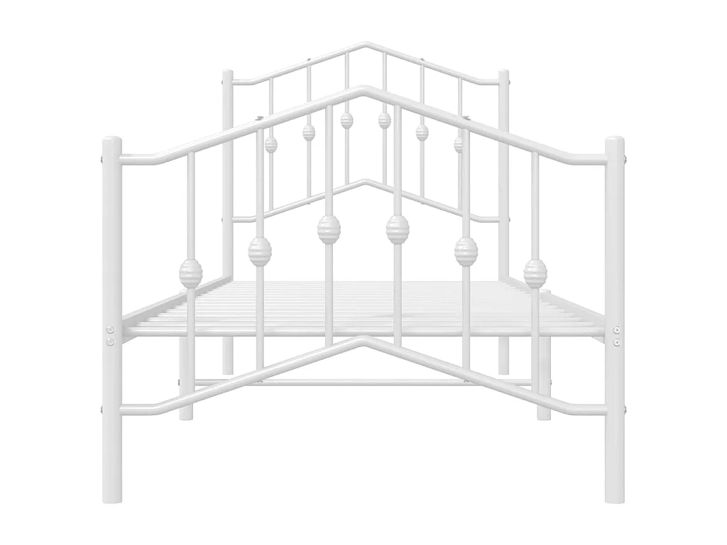 Bedframe met hoofd- en voeteneinde metaal wit 90x200 cm NL42954