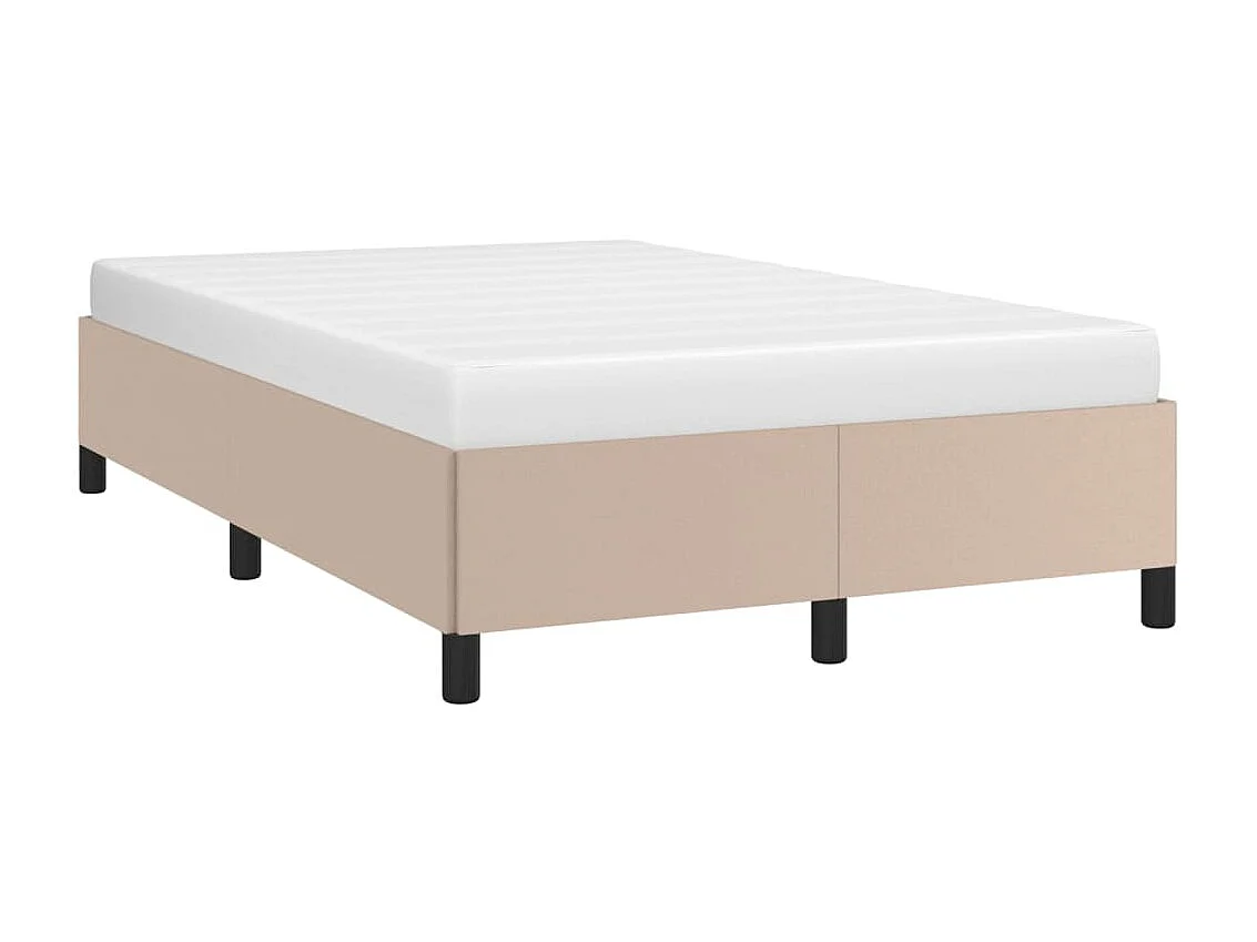Cama 120x200 cm couro artificial cappuccino PT757089
