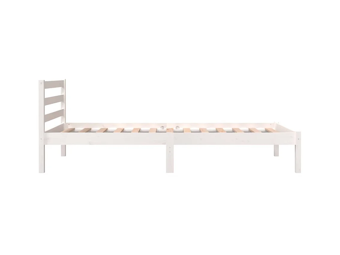 Bedframe massief grenenhout wit 90x190 cm NL37225