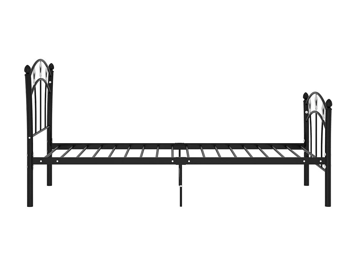 Lit-90x200 cm avec design de football Noir Métal EGGB85157