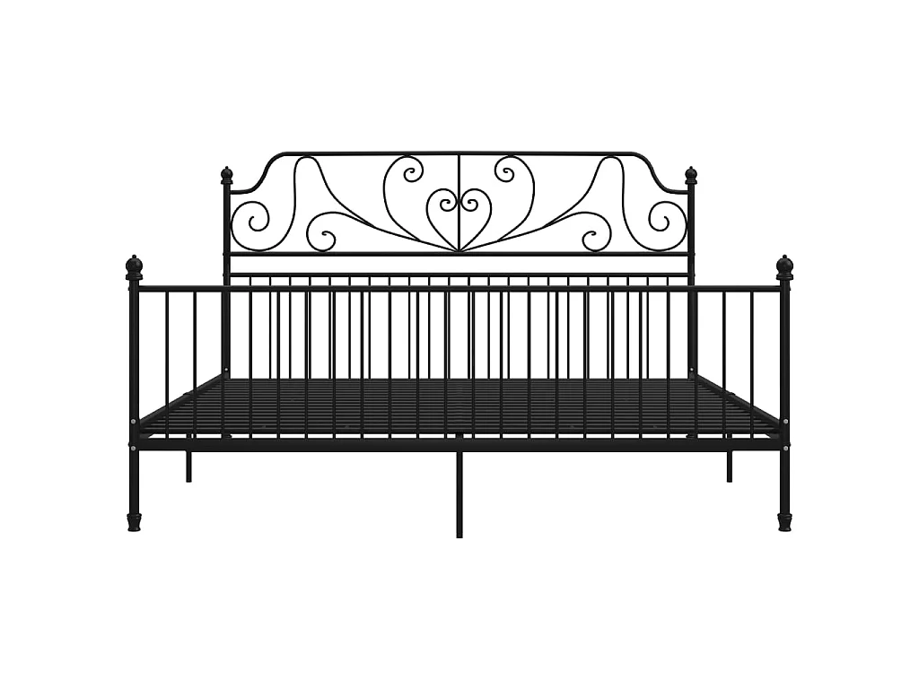Cama 180x200 cm metal preto PT398572