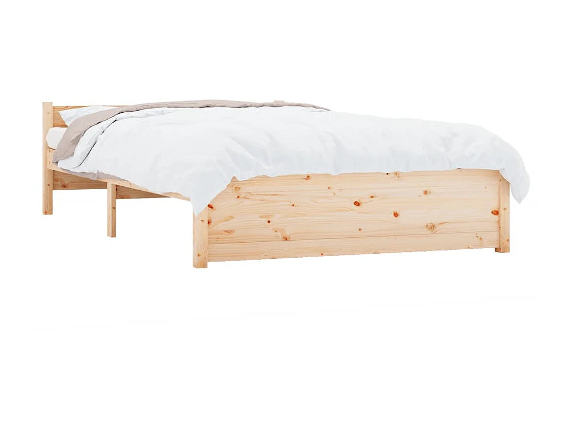 Estructura de cama madera maciza 140x200 cm ES203490