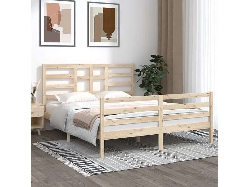 Cama 160x200 cm madeira maciça PT966471