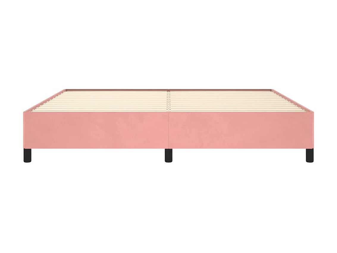 Cama 200x200 cm veludo rosa PT559375