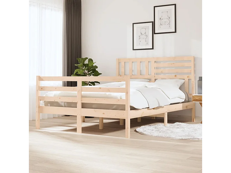 Cama 120x200 cm madera maciza ES70748