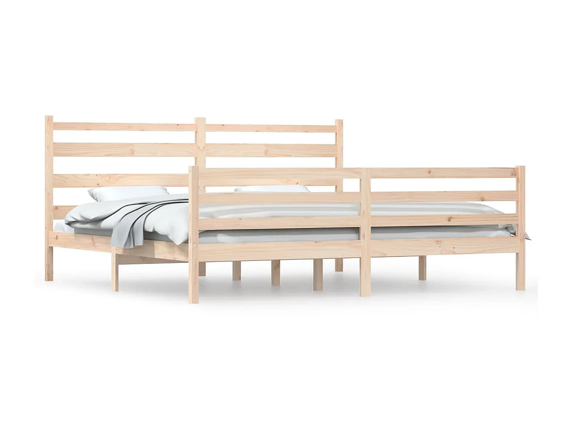 Lit-200x200 cm Bois de pin massif EGGB91568