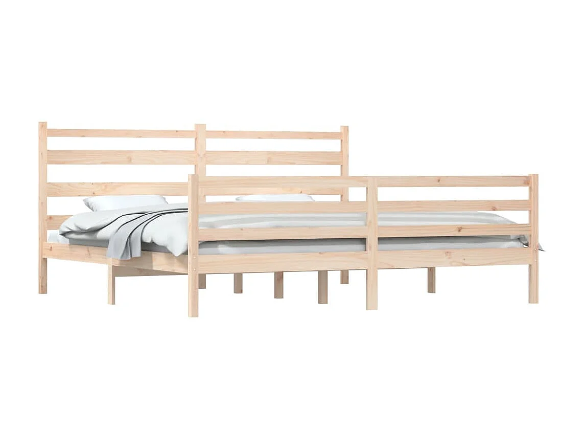 Lit-200x200 cm Bois de pin massif EGGB91568