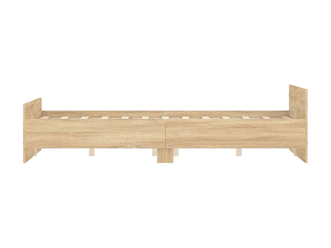 Lit-140x190 cm tête de lit et pied de lit chêne sonoma EGGB17947