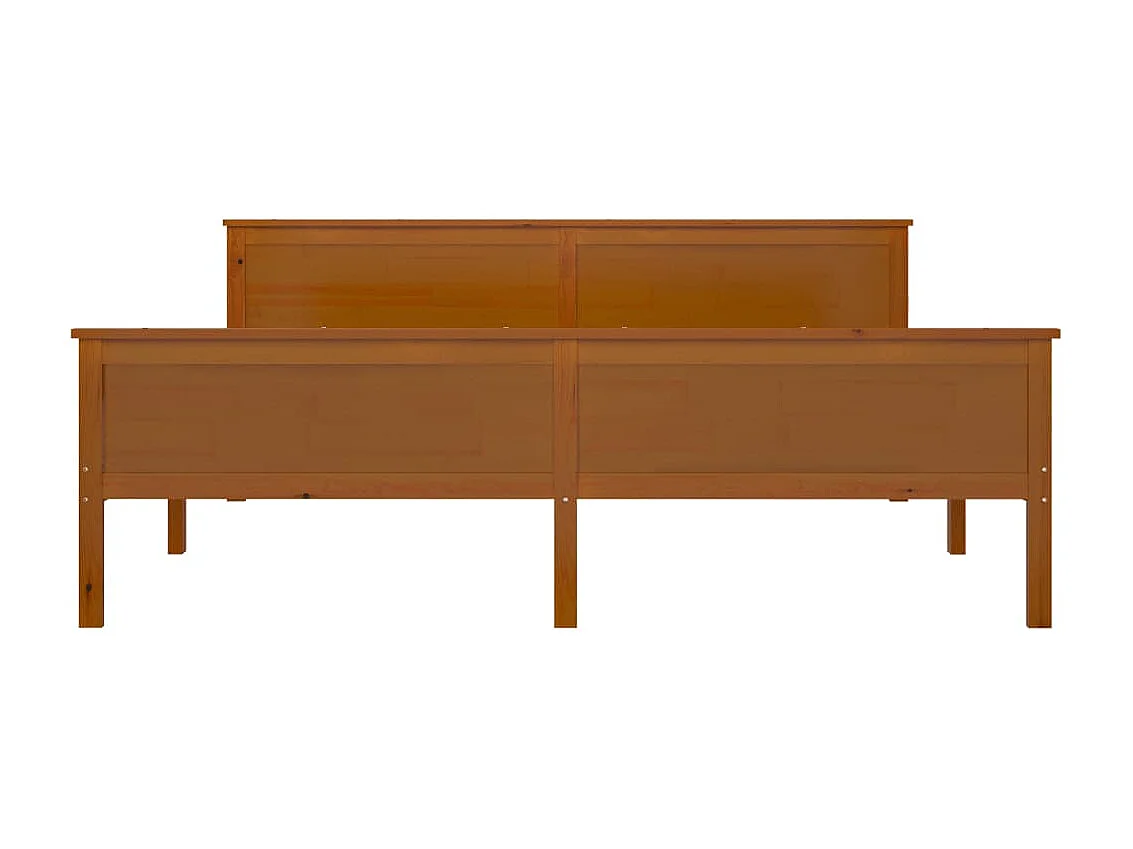 Bedframe massief grenenhout honingbruin 180x200 cm NL33858