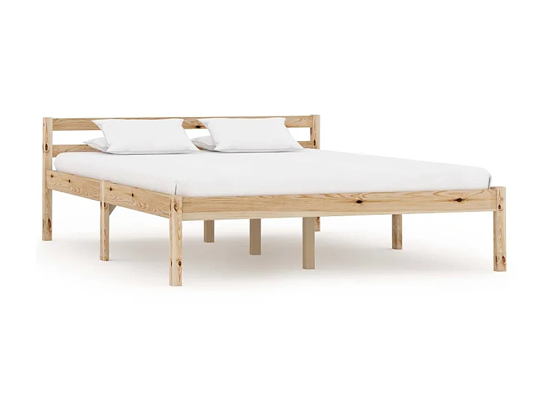 Lit-120x200 cm Bois de pin massif EGGB12636