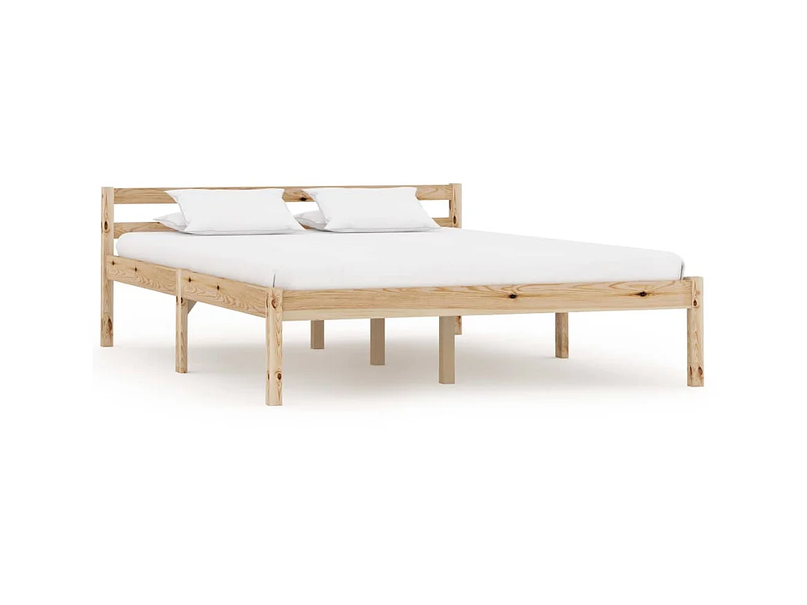 Lit-120x200 cm Bois de pin massif EGGB12636
