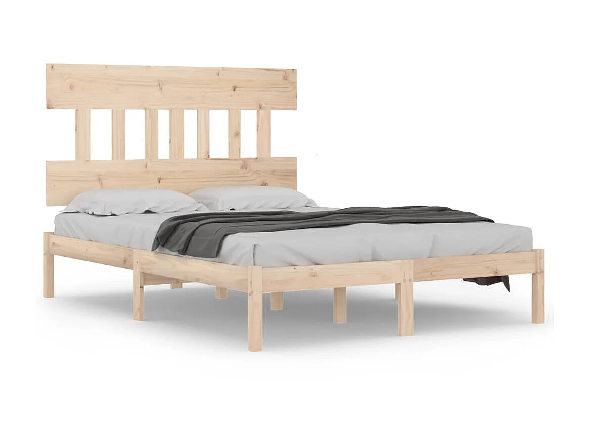 Lit-160x200 cm Bois massif EGGB13635