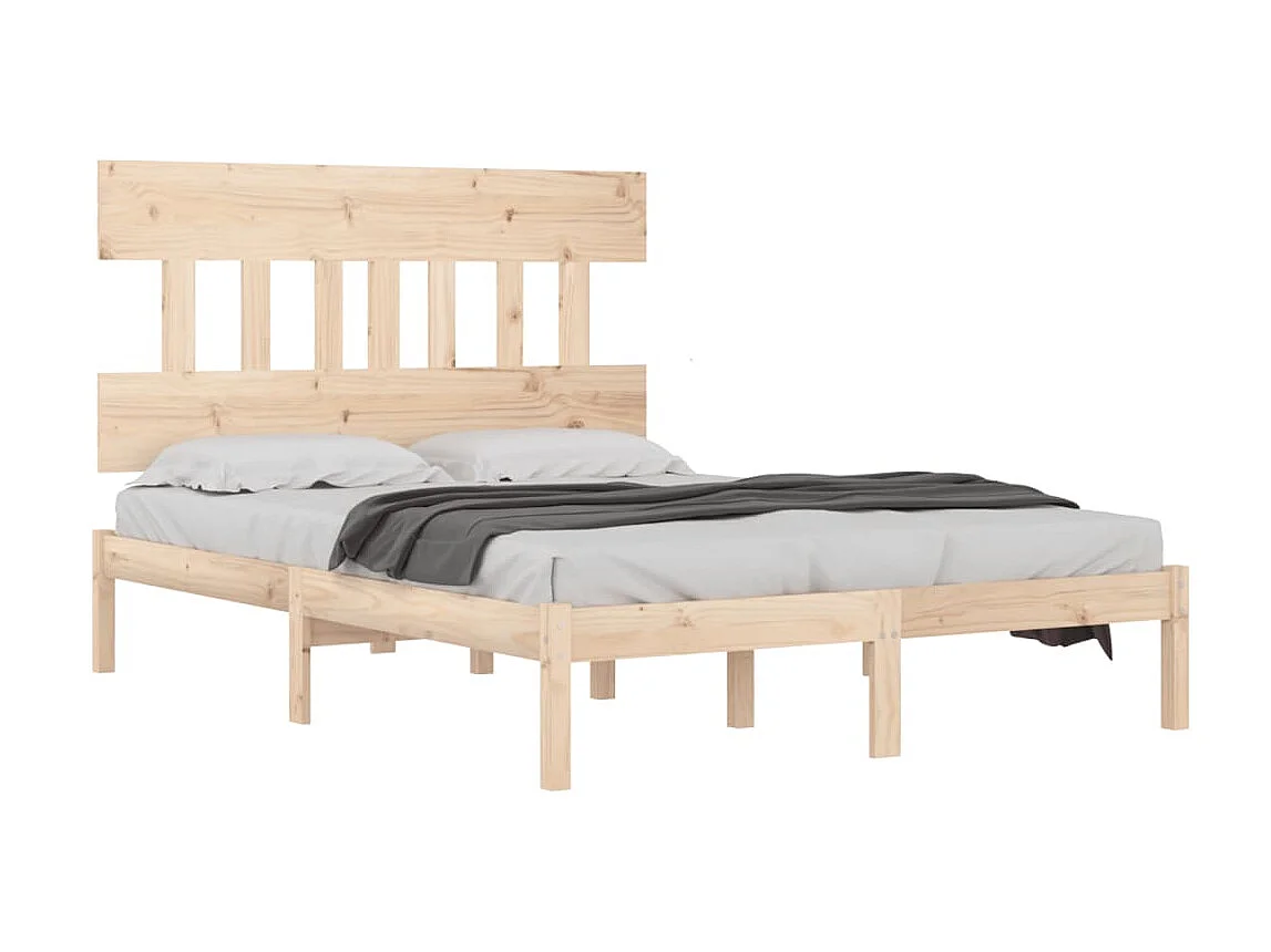 Lit-160x200 cm Bois massif EGGB13635