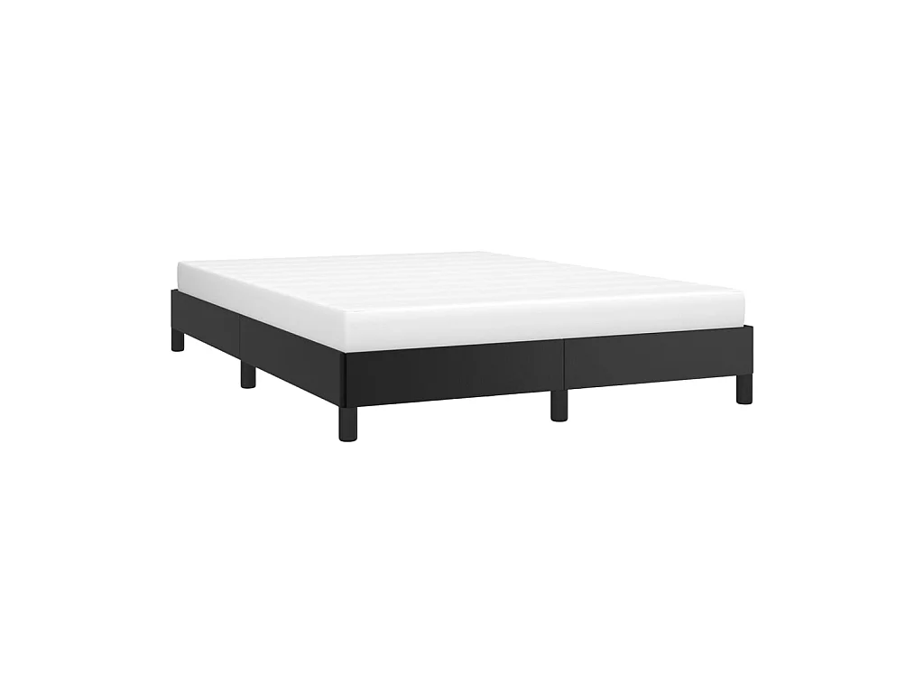 Cama 140x190 cm de cuero sintético negro ES56191