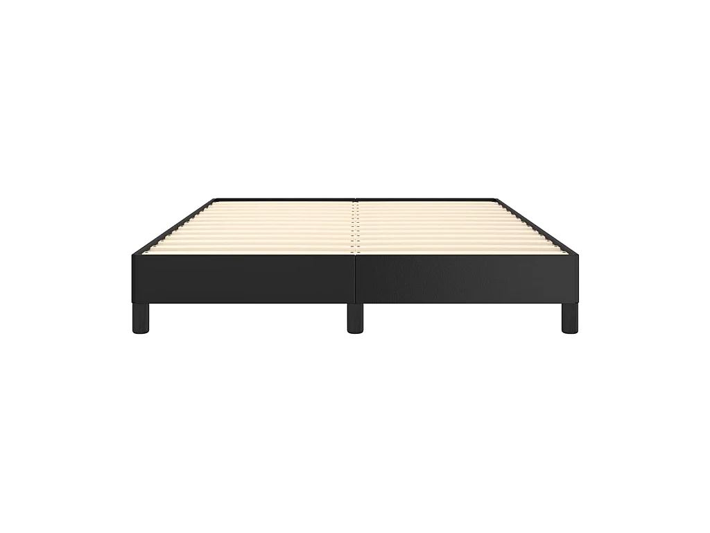 Cama 140x190 cm de cuero sintético negro ES56191