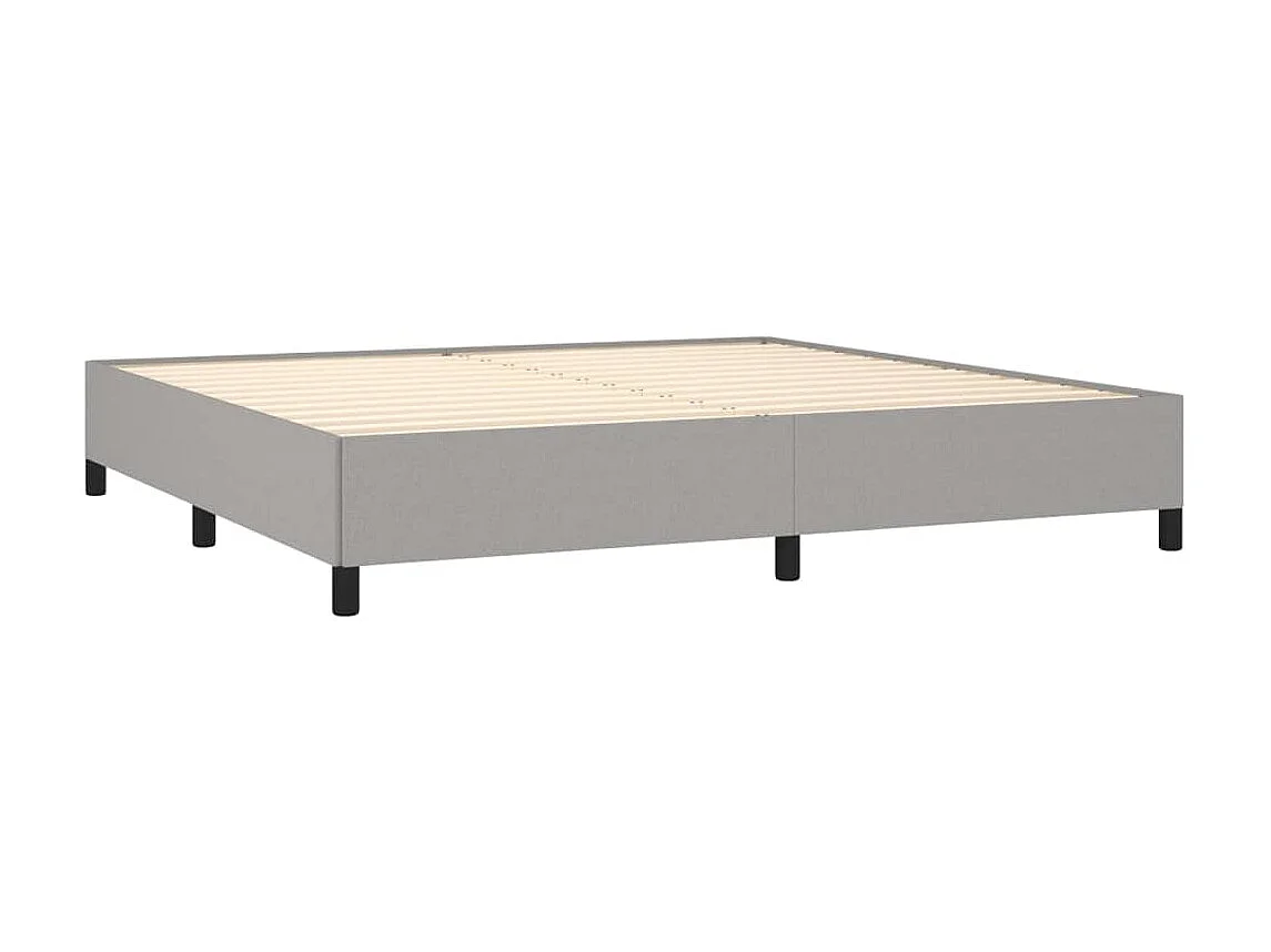 Cama 200x200 cm tecido cinzento-claro PT510000
