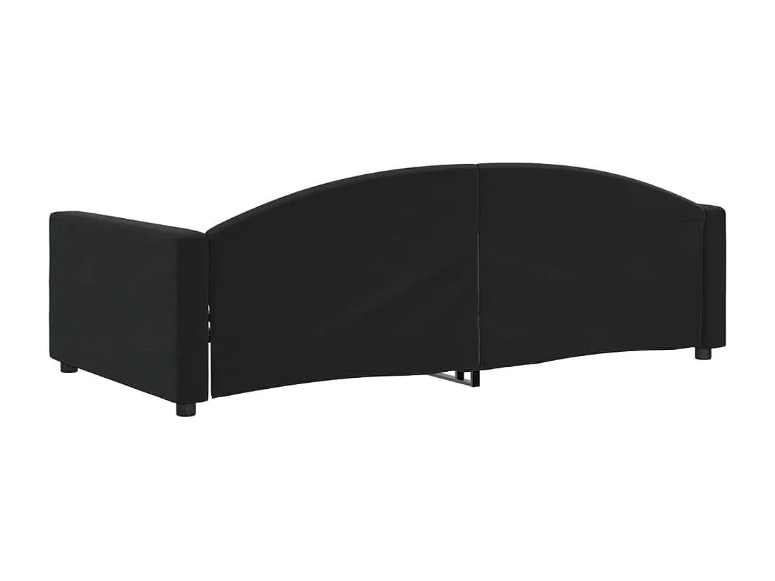 Lit-100x200 cm de repos noir velours EGGB27554