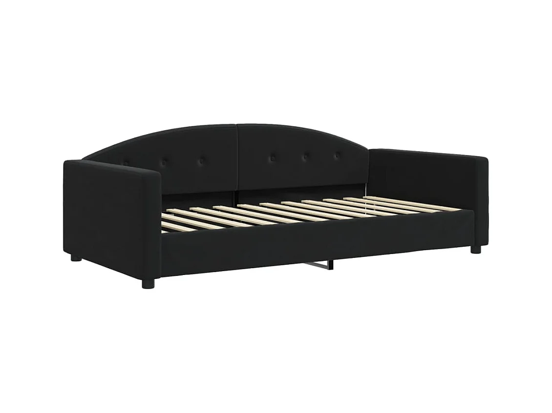 Tagesbett,Sofabett Schwarz 100x200 cm Samt -gkd87208