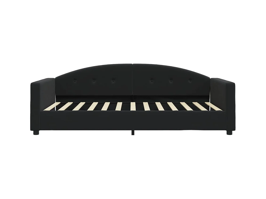 Tagesbett,Sofabett Schwarz 100x200 cm Samt -gkd87208