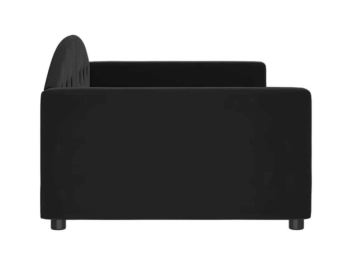 Tagesbett,Sofabett Schwarz 100x200 cm Samt -gkd87208