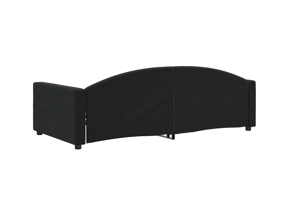 Tagesbett,Sofabett Schwarz 100x200 cm Samt -gkd87208