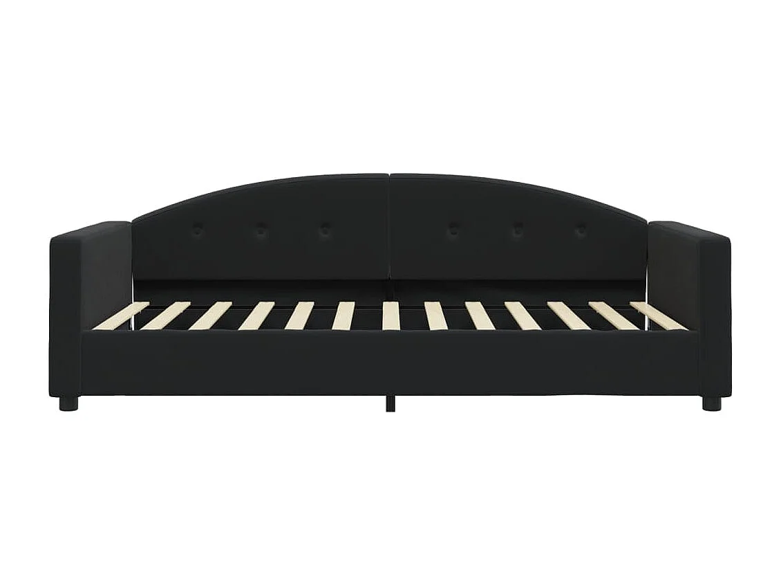 Lit-100x200 cm de repos noir velours EGGB27554