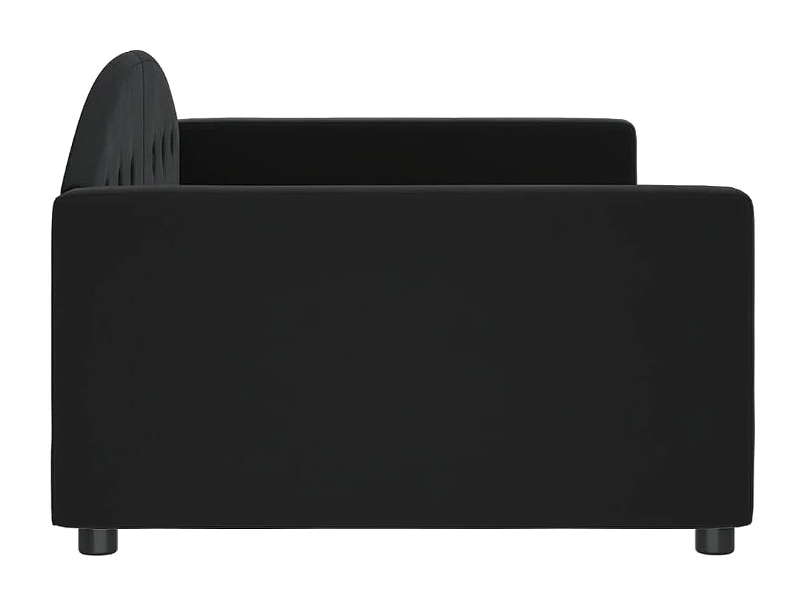 Lit-100x200 cm de repos noir velours EGGB27554