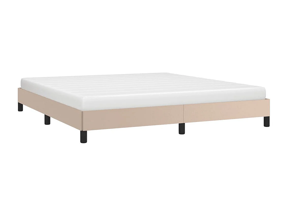 Estructura de cama de cuero sintético capuchino 160x200 cm ES522097