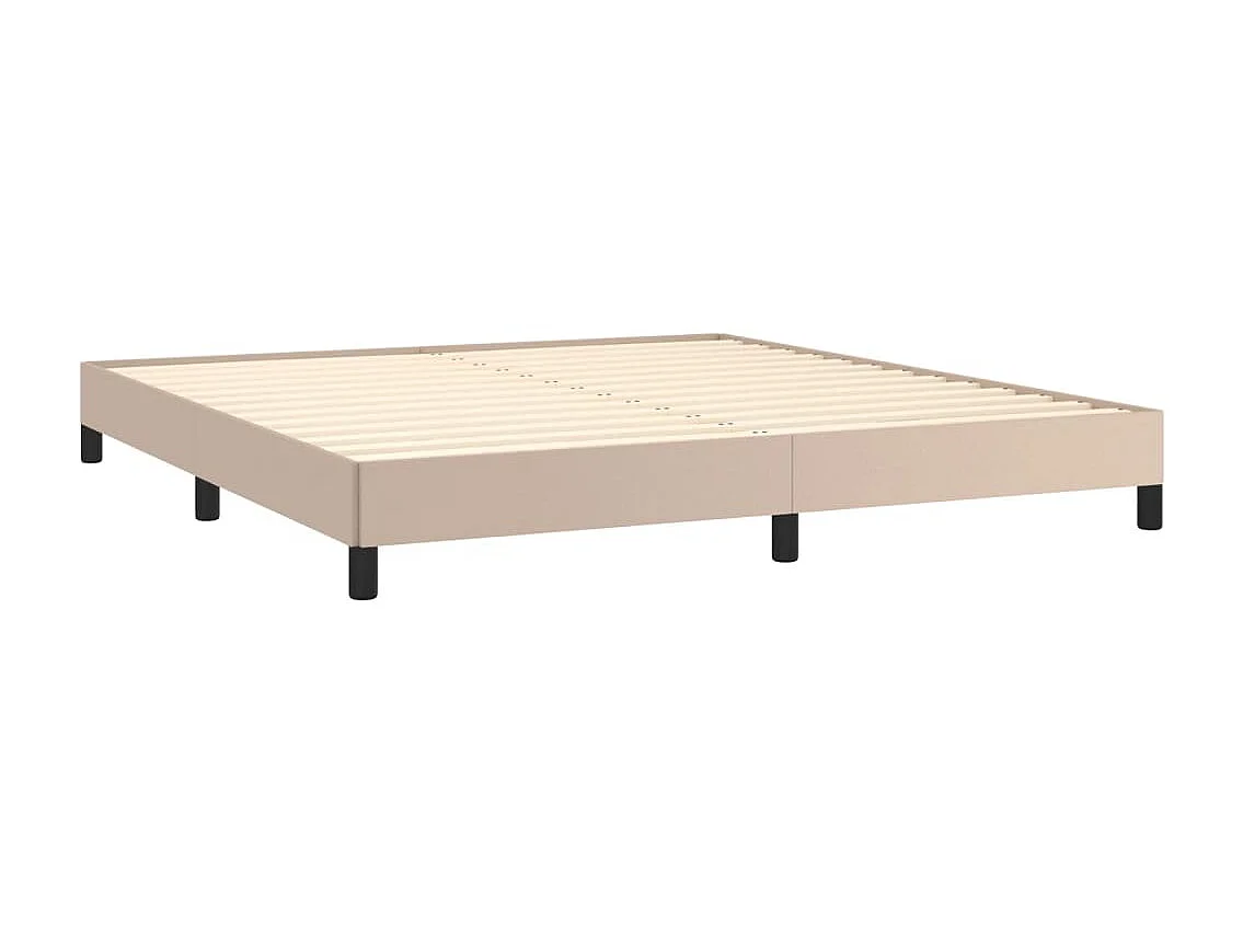 Lit-160x200 cm Cappuccino Similicuir EGGB84192