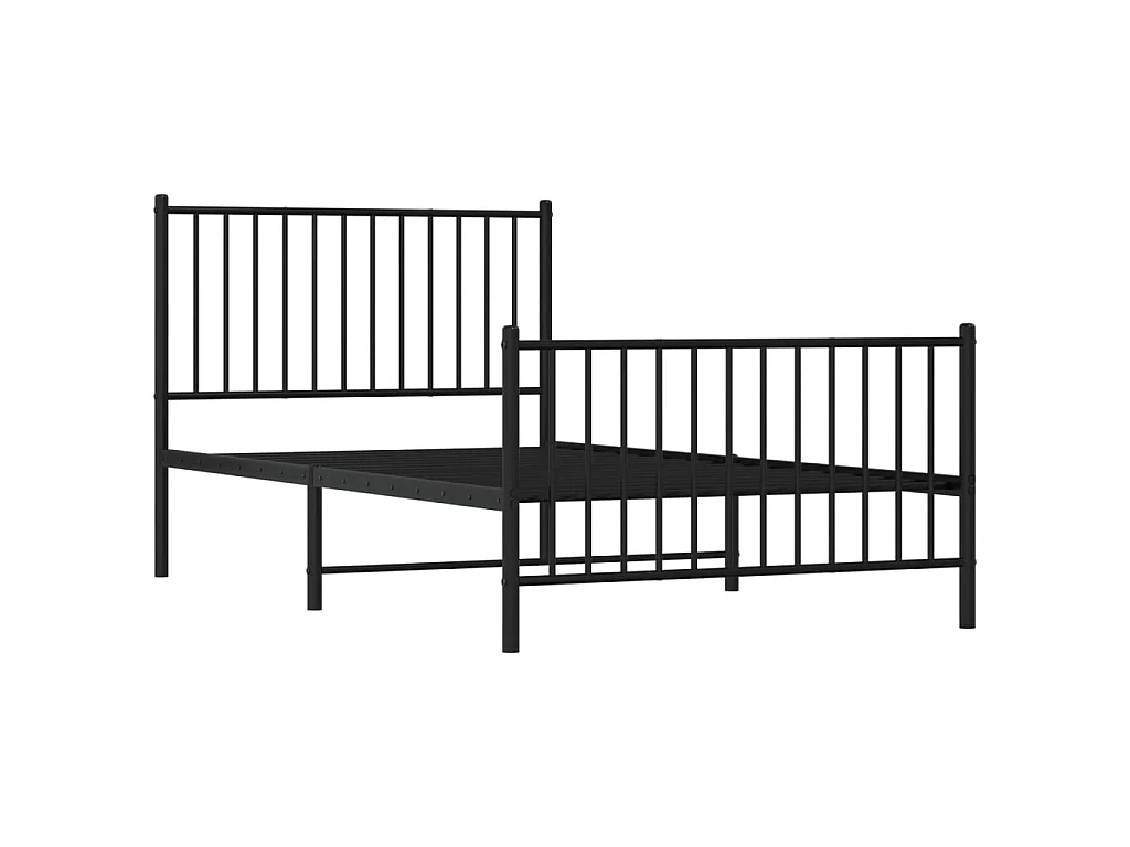 Bedframe met hoofd- en voeteneinde metaal zwart 100x190 cm NL89872