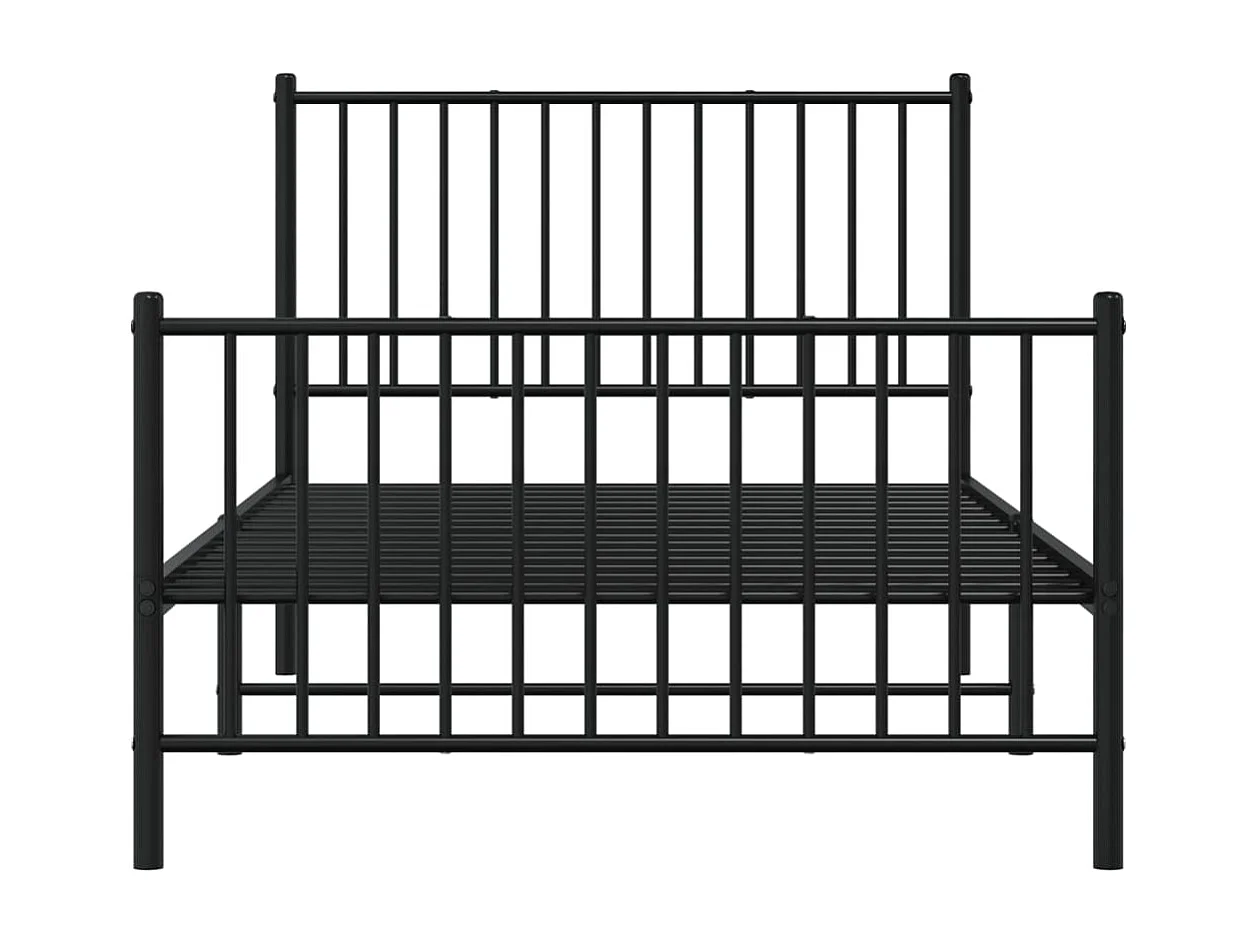 Bedframe met hoofd- en voeteneinde metaal zwart 100x190 cm NL89872
