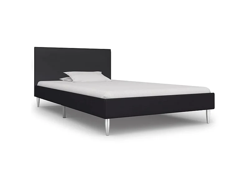 Cama 90x200 cm tecido preto PT198998