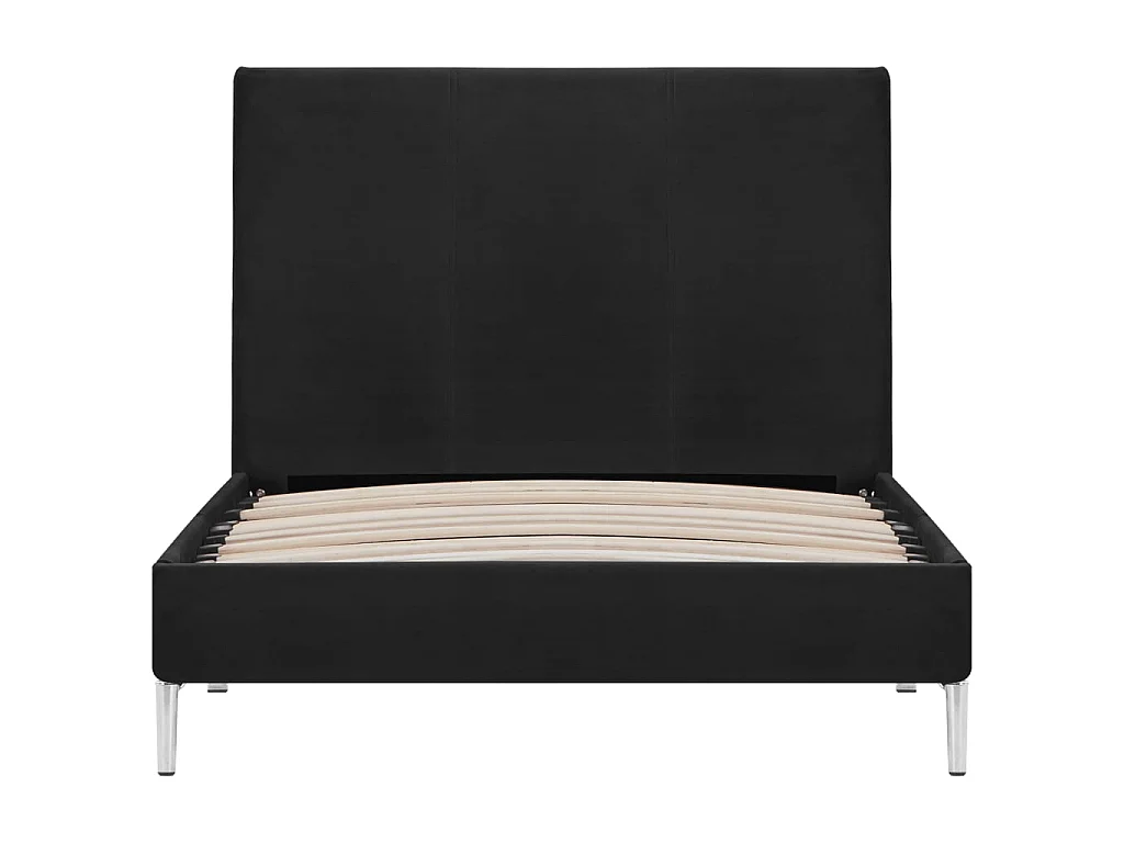 Lit-90x200 cm Noir Tissu EGGB55092