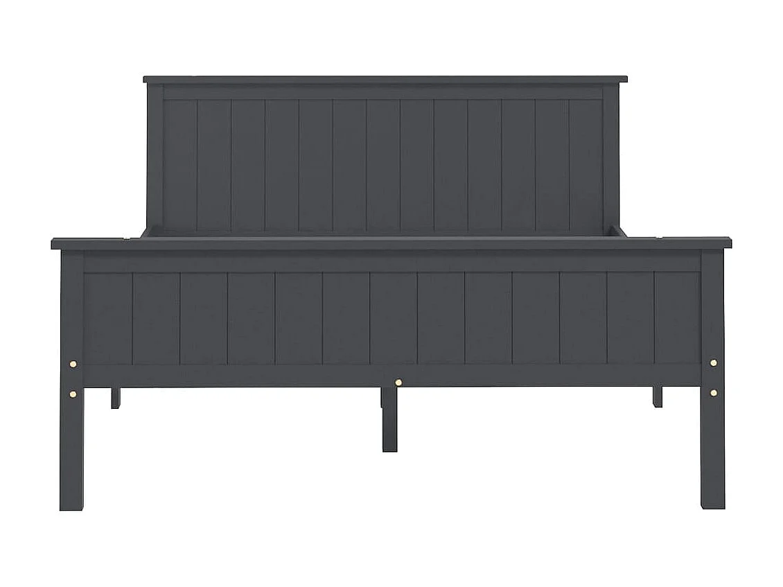 Cama 160x200 cm de madera maciza de pino gris ES33657
