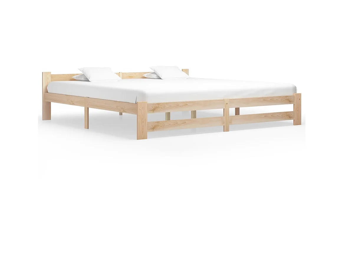 Lit-200x200 cm Bois de pin massif EGGB46082