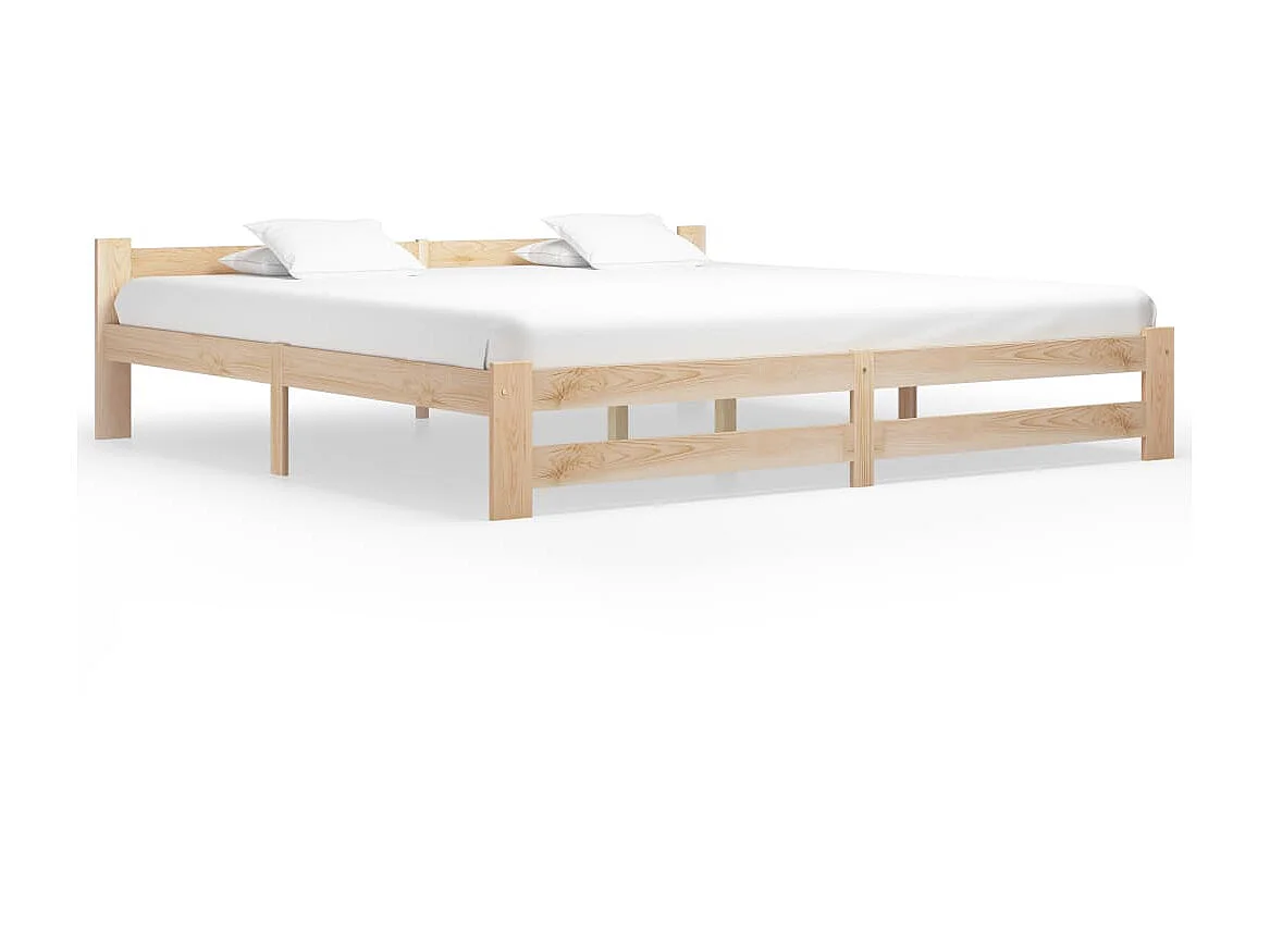 Lit-200x200 cm Bois de pin massif EGGB46082