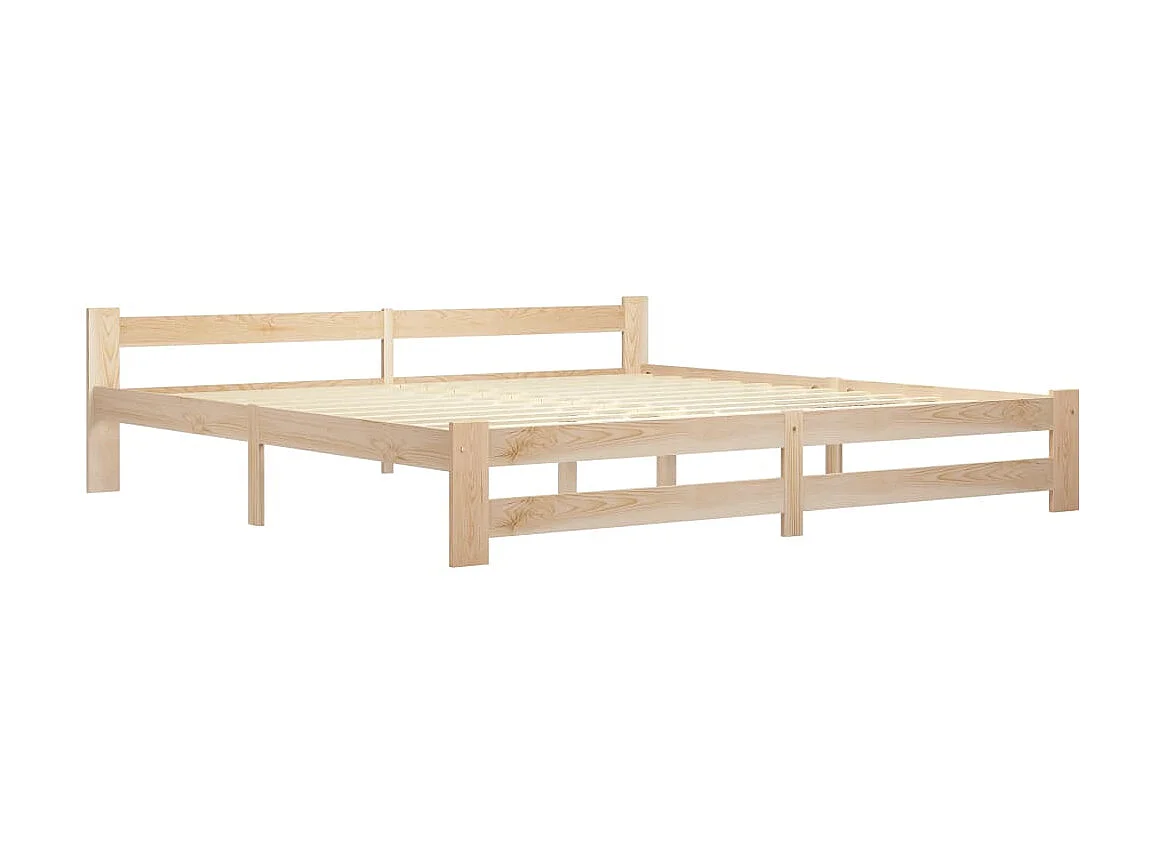 Lit-200x200 cm Bois de pin massif EGGB46082
