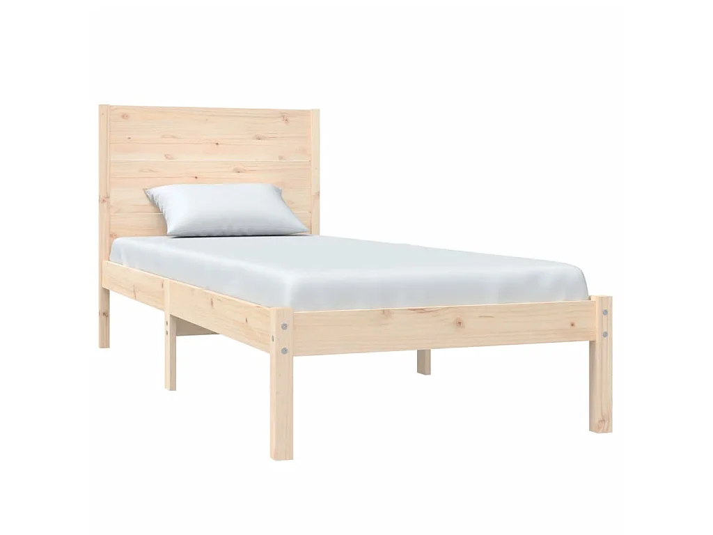 Lit-90x190 cm bois massif simple EGGB51354