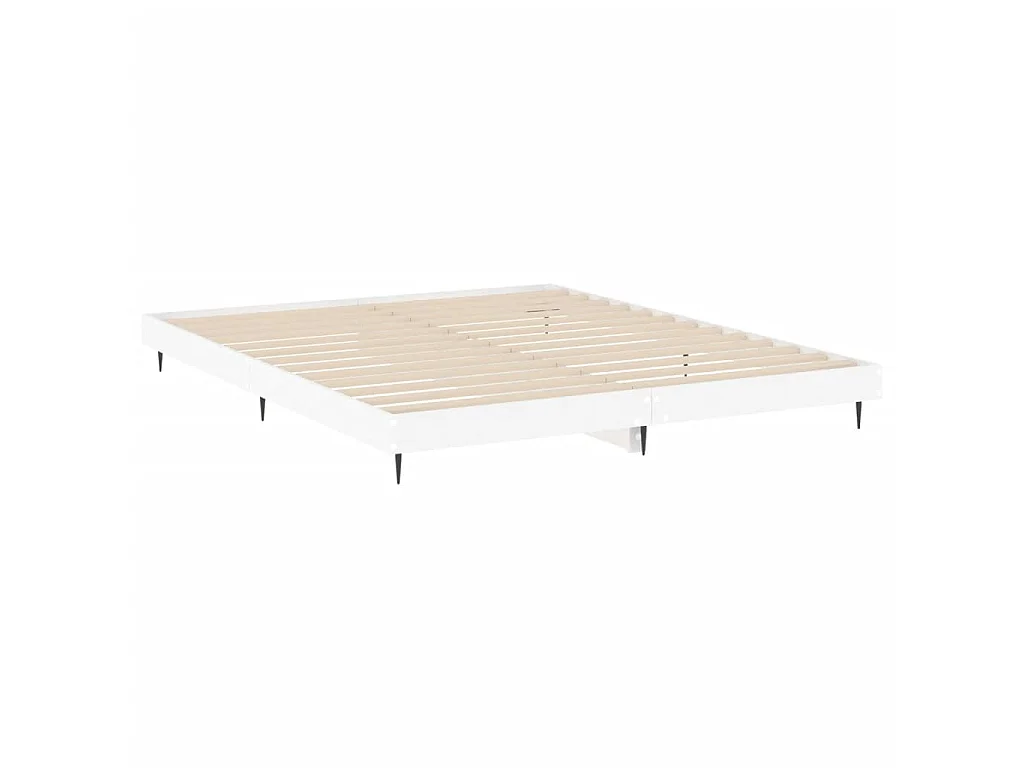 Lit-200x200 cm blanc bois d'ingénierie EGGB90561