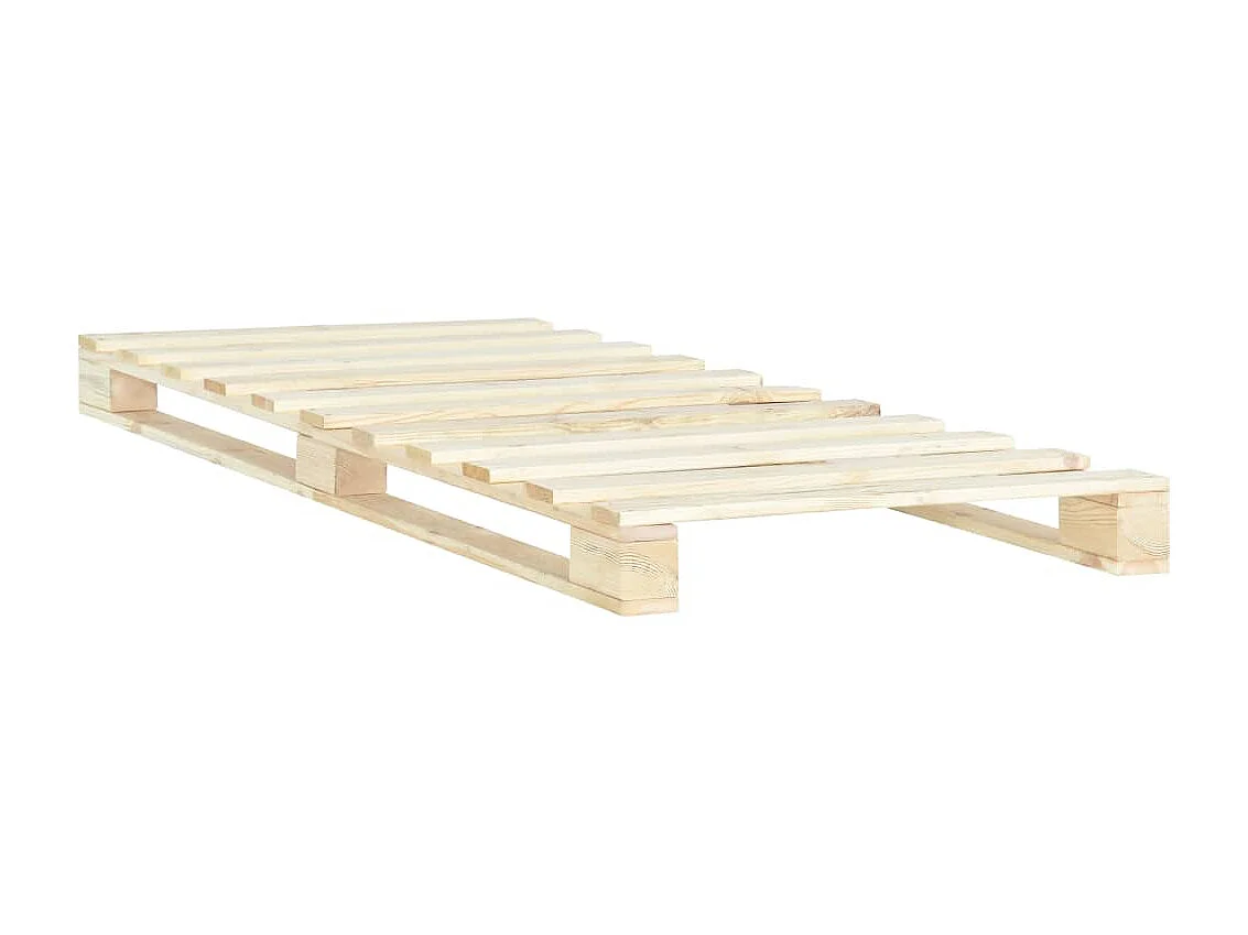 Estructura de cama de palés madera maciza de pino 90x200 cm ES901684