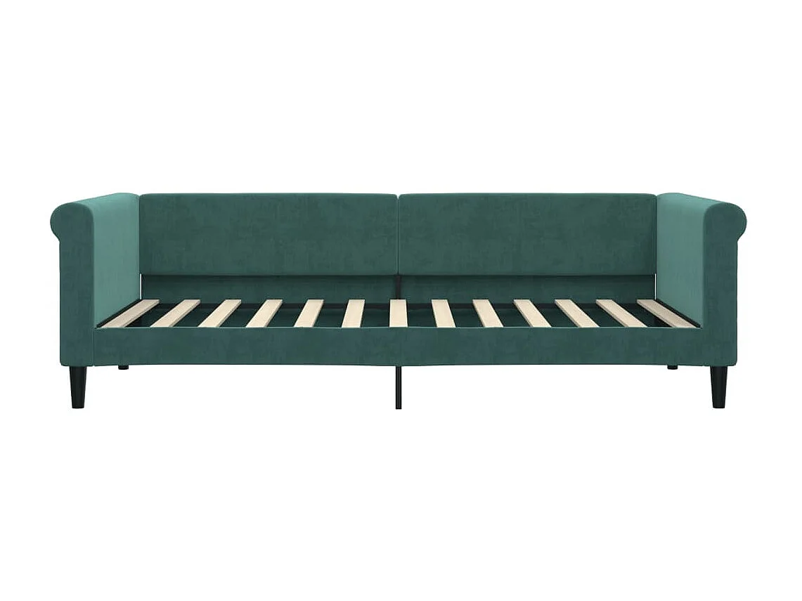 Lit-90x200 cm de repos vert foncé velours EGGB26070