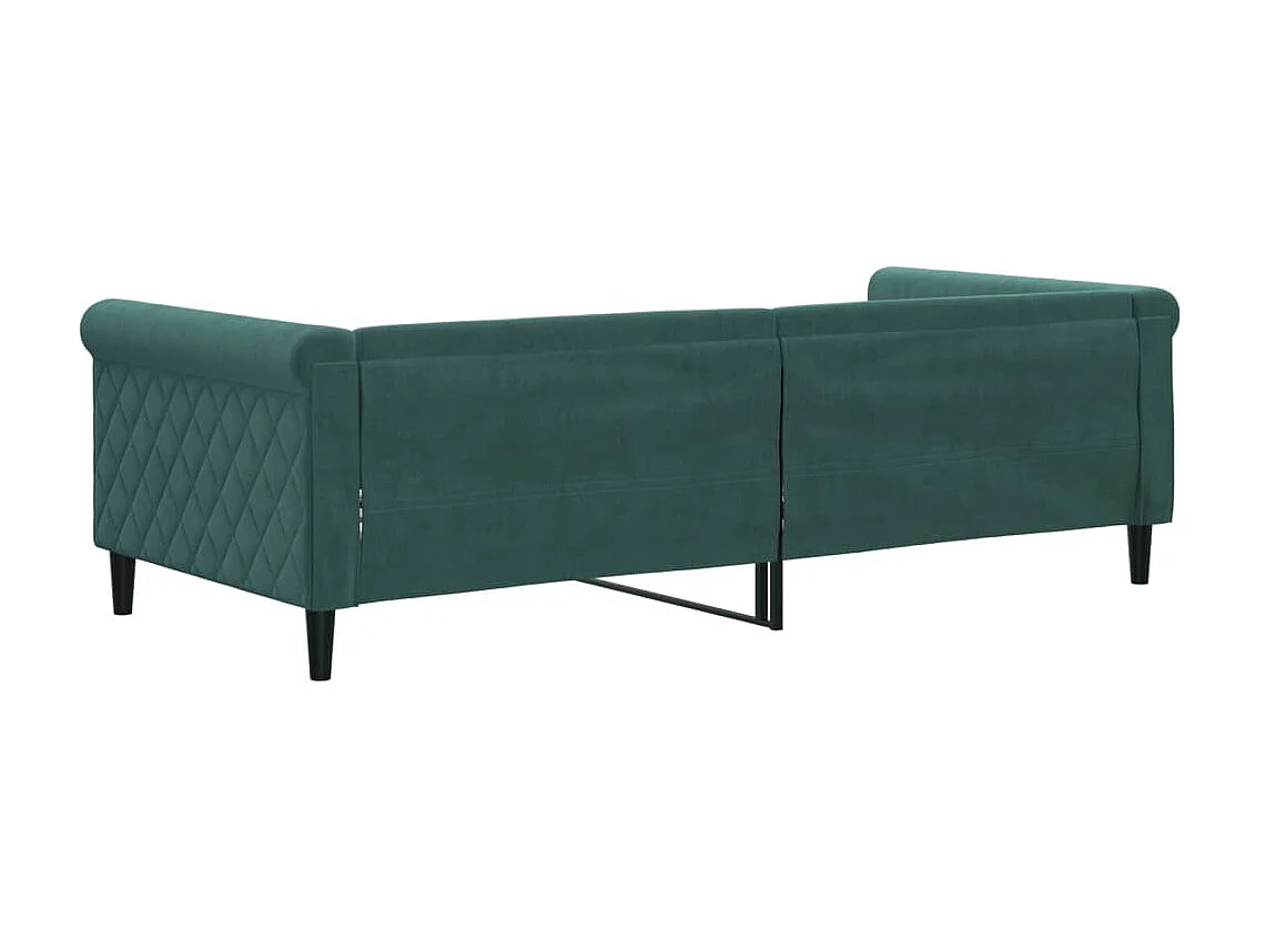 Lit-90x200 cm de repos vert foncé velours EGGB26070