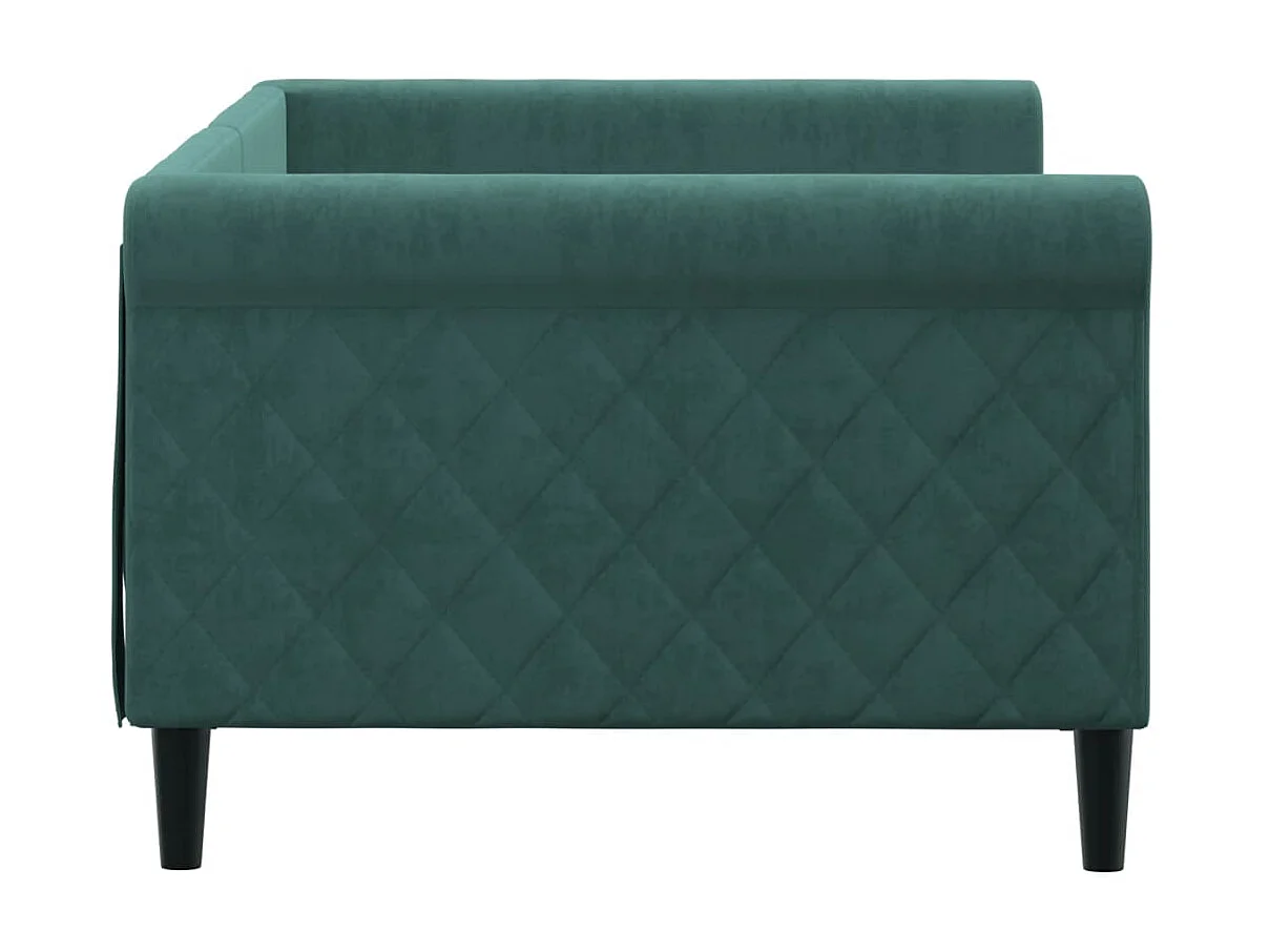 Sofá-cama 90x200 cm veludo verde-escuro PT706865