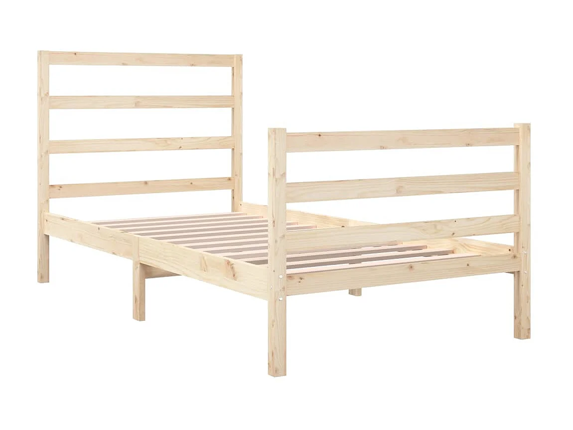 Cama solteiro 90x190 cm pinho maciço PT816730