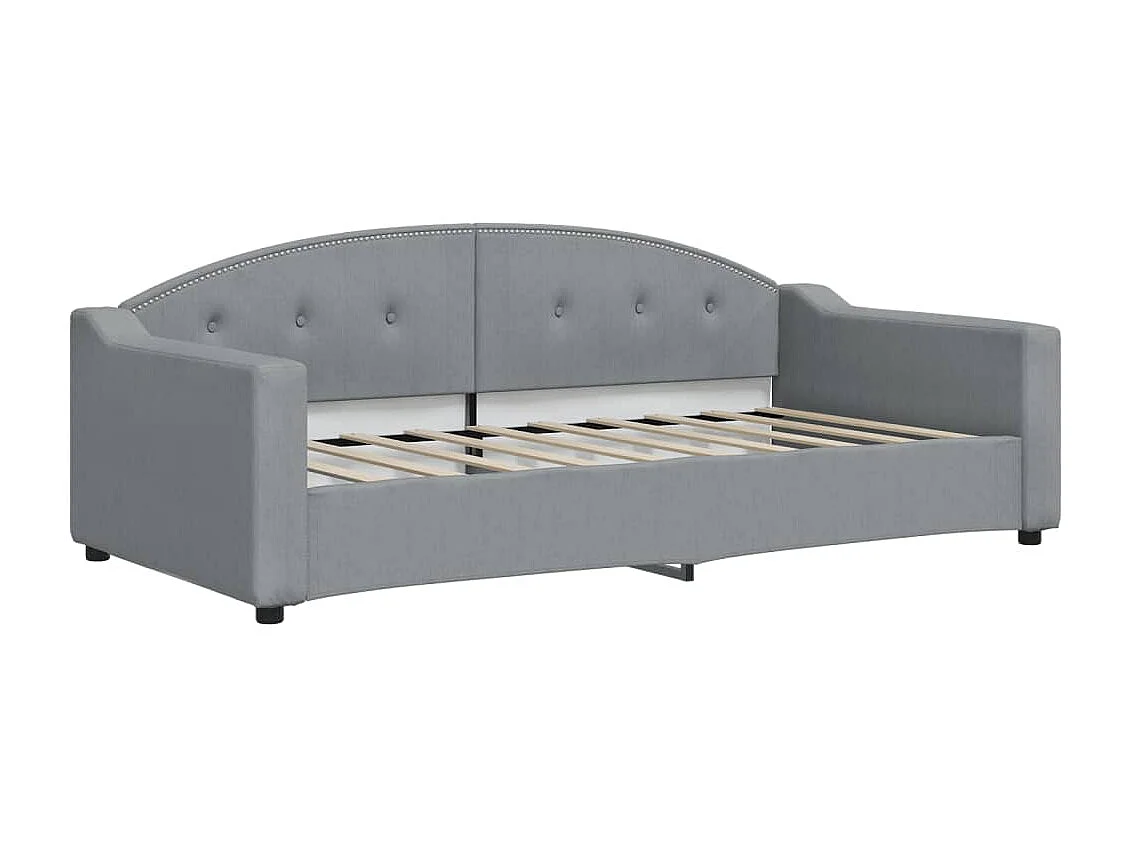Lit-90x190 cm de repos gris clair tissu EGGB33206
